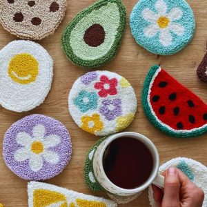 Punch needle - sous tasse - 20/02